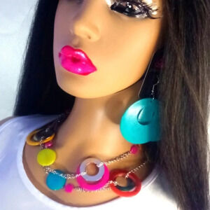 NEW Multicolor Wood Necklace Set Variety Colors